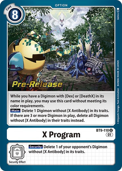 X Program [BT9-110] [X Record Pre-Release Promos] | Mindsight Gaming