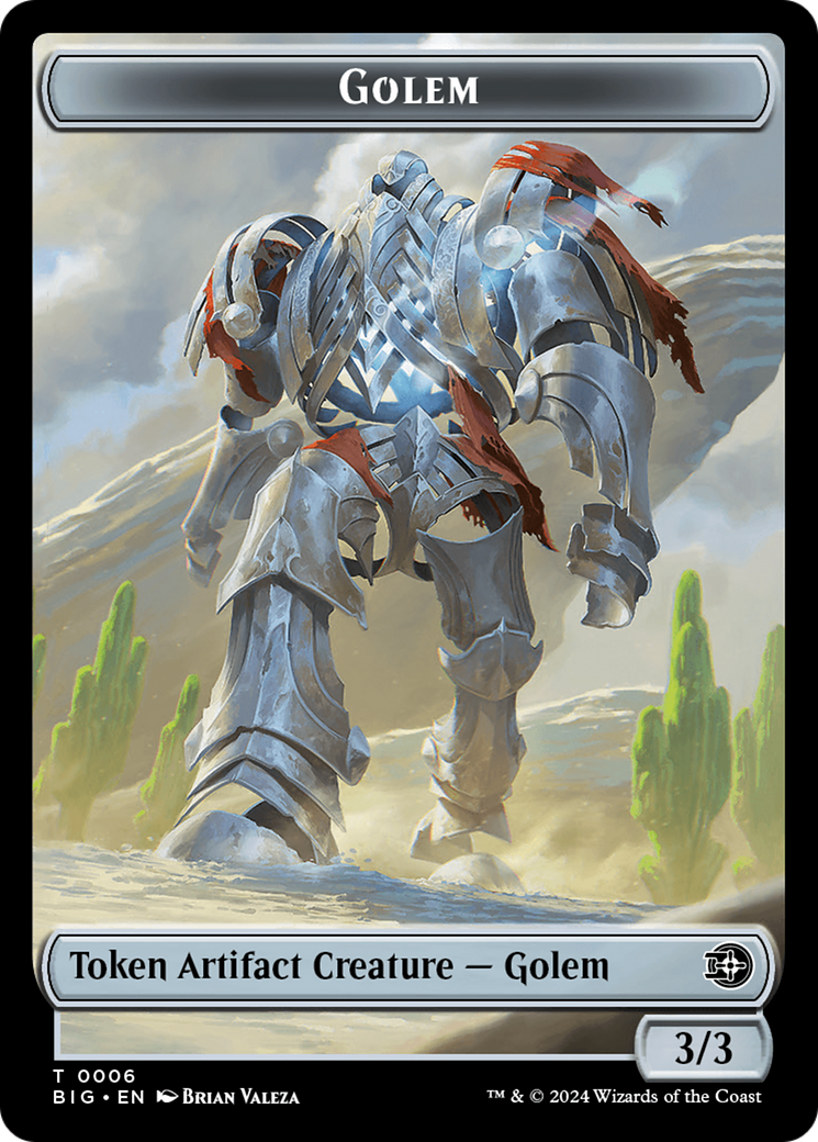 Golem // Plot Double-Sided Token [Outlaws of Thunder Junction: The Big Score Tokens] | Mindsight Gaming