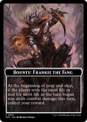 Bounty: Frankie the Fang // Bounty Rules Double-Sided Token [Outlaws of Thunder Junction Commander Tokens] | Mindsight Gaming