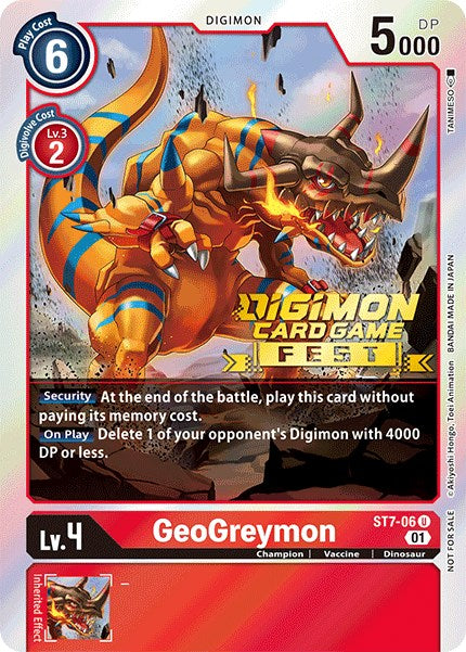 GeoGreymon [ST7-06] (Digimon Card Game Fest 2022) [Starter Deck: Gallantmon Promos] | Mindsight Gaming