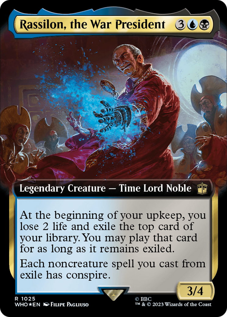 Rassilon, the War President (Extended Art) (Surge Foil) [Doctor Who] | Mindsight Gaming