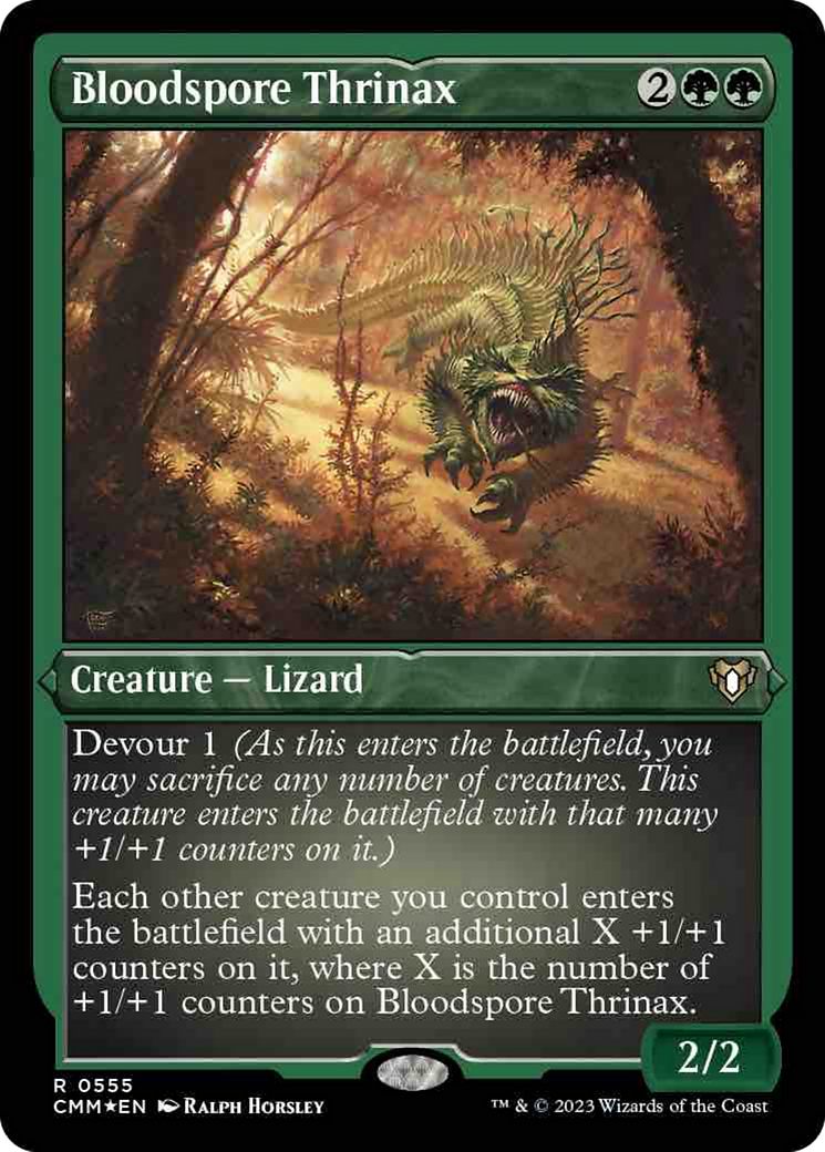 Bloodspore Thrinax (Foil Etched) [Commander Masters] | Mindsight Gaming