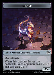 Rebel // Drone Double-Sided Token [Phyrexia: All Will Be One Tokens] | Mindsight Gaming