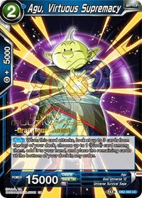 Agu, Virtuous Supremacy (Divine Multiverse Draft Tournament) (DB2-060) [Tournament Promotion Cards] | Mindsight Gaming