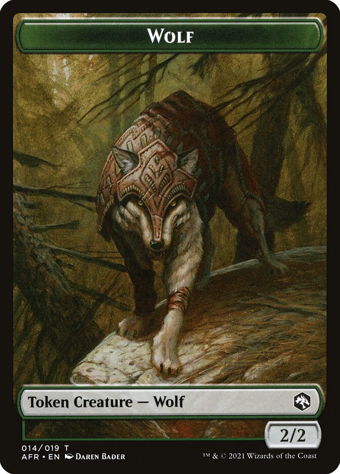 Wolf // Guenhwyvar Double-Sided Token [Dungeons & Dragons: Adventures in the Forgotten Realms Tokens] | Mindsight Gaming