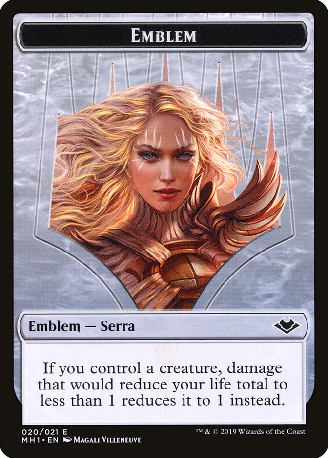 Serra the Benevolent Emblem [Modern Horizons Tokens] | Mindsight Gaming