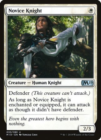 Novice Knight [Core Set 2019] | Mindsight Gaming