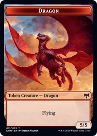 Dragon // Thopter Double-sided Token [Kaldheim Commander Tokens] | Mindsight Gaming