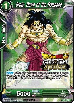 Broly, Dawn of the Rampage (BT1-076) [Judge Promotion Cards] | Mindsight Gaming