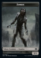 Zombie // Knight Double-sided Token [Double Masters 2022 Tokens] | Mindsight Gaming
