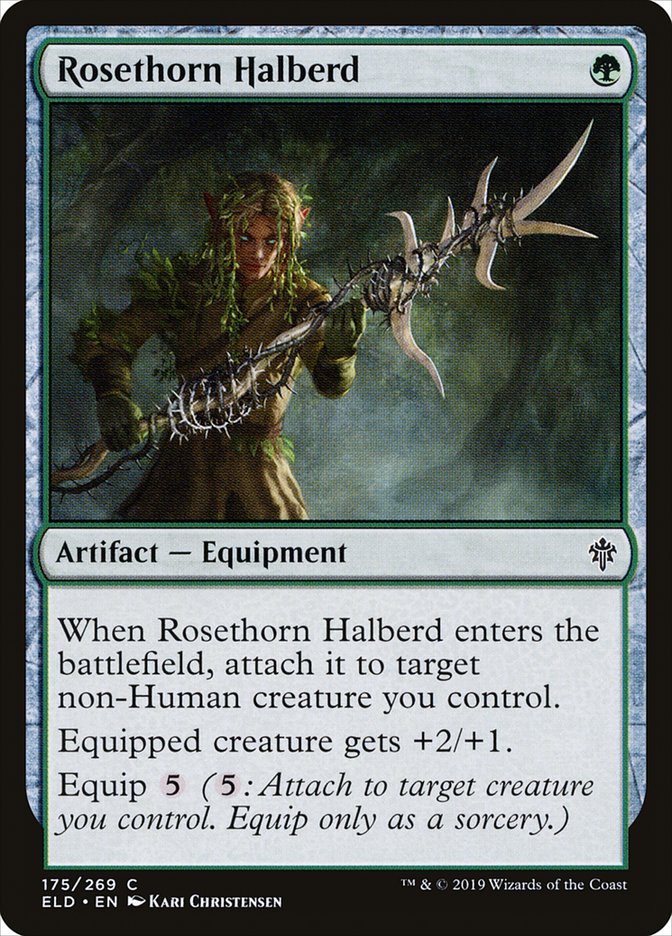Rosethorn Halberd [Throne of Eldraine] | Mindsight Gaming