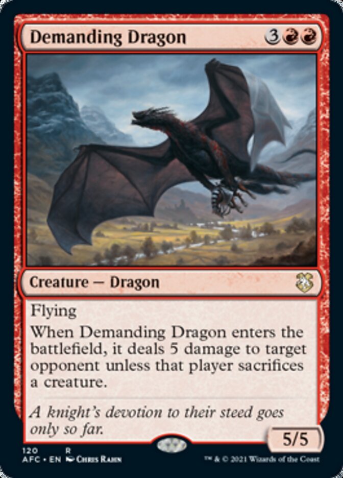 Demanding Dragon [Dungeons & Dragons: Adventures in the Forgotten Realms Commander] | Mindsight Gaming
