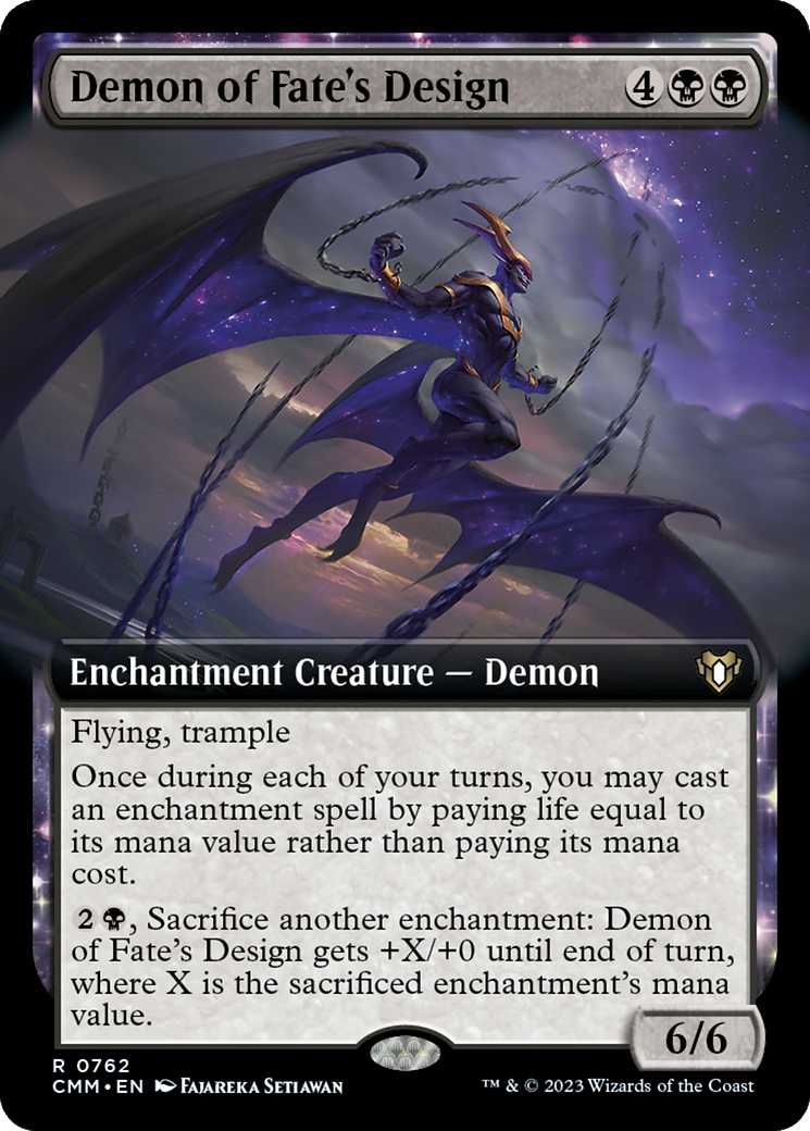 Demon of Fate's Design (Extended Art) [Commander Masters] | Mindsight Gaming