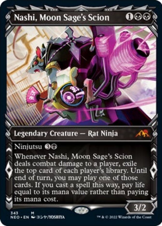 Nashi, Moon Sage's Scion (Showcase Ninja) [Kamigawa: Neon Dynasty] | Mindsight Gaming