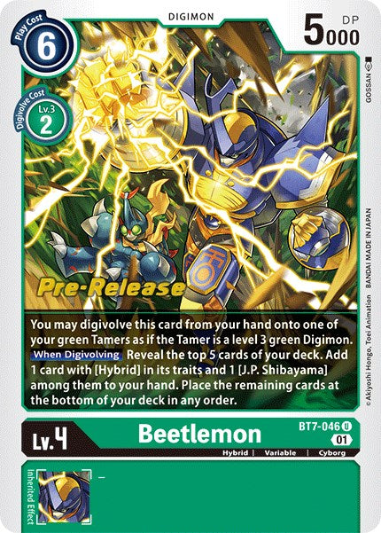 Beetlemon [BT7-046] [Next Adventure Pre-Release Cards] | Mindsight Gaming
