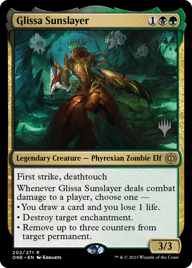 Glissa Sunslayer (Promo Pack) [Phyrexia: All Will Be One Promos] | Mindsight Gaming