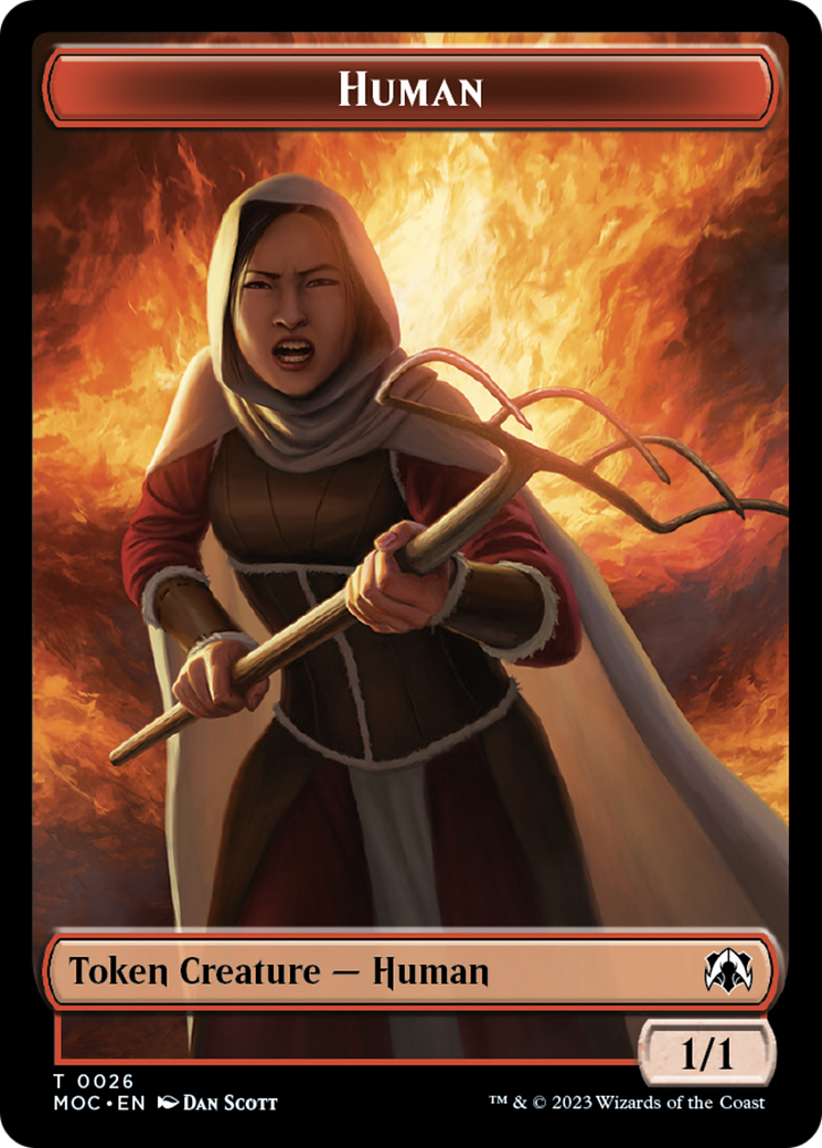 Tentacle // Human (26) Double-Sided Token [March of the Machine Commander Tokens] | Mindsight Gaming