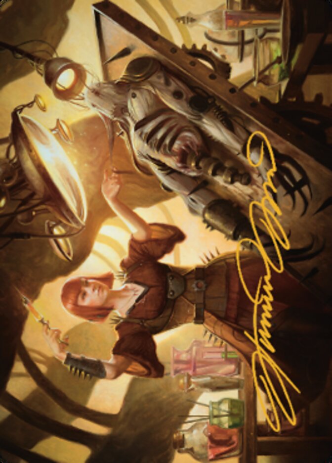Ashnod, Flesh Mechanist Art Card (Gold-Stamped Signature) [The Brothers' War Art Series] | Mindsight Gaming