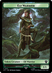 Elf Warrior // Bird Double Sided Token [The Lord of the Rings: Tales of Middle-Earth Commander Tokens] | Mindsight Gaming