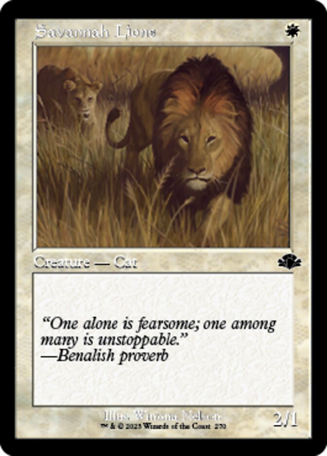 Savannah Lions (Retro) [Dominaria Remastered] | Mindsight Gaming
