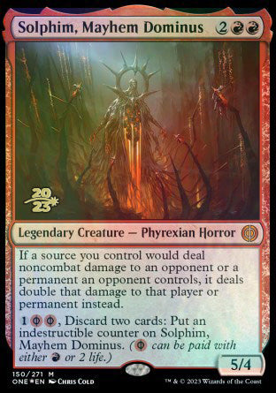 Solphim, Mayhem Dominus [Phyrexia: All Will Be One Prerelease Promos] | Mindsight Gaming