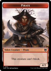 Pirate // Human Soldier Double-Sided Token [Wilds of Eldraine Commander Tokens] | Mindsight Gaming
