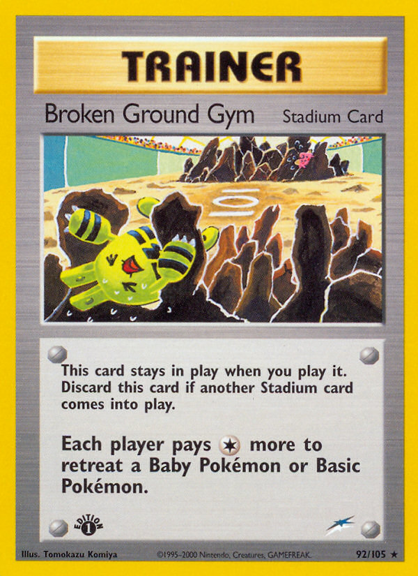 Broken Ground Gym (92/105) [Neo Destiny 1st Edition] | Mindsight Gaming