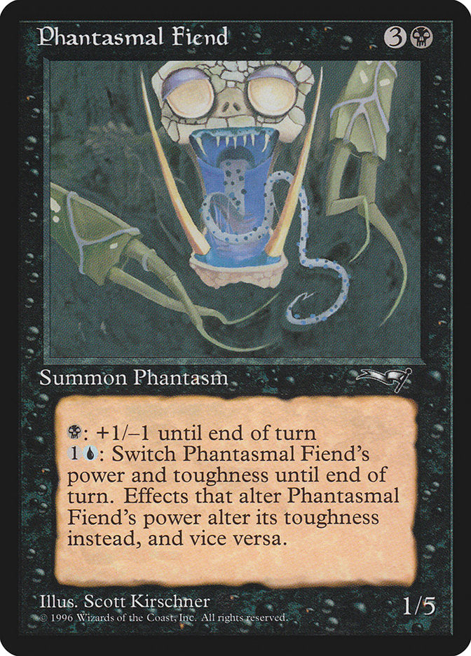 Phantasmal Fiend (Dark Green Background) [Alliances] | Mindsight Gaming