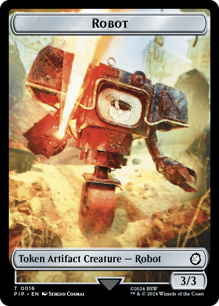 Robot // Junk Double-Sided Token [Fallout Tokens] | Mindsight Gaming