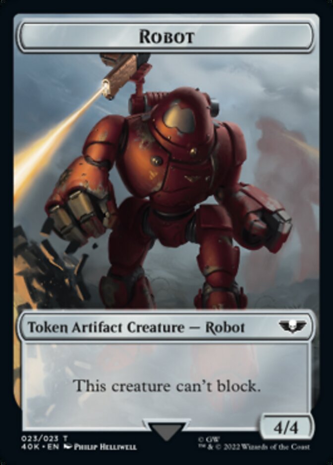 Astartes Warrior // Robot Double-sided Token (Surge Foil) [Universes Beyond: Warhammer 40,000 Tokens] | Mindsight Gaming