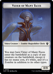 Vizier of Many Faces // Zombie Double-Sided Token [Murders at Karlov Manor Commander Tokens] | Mindsight Gaming