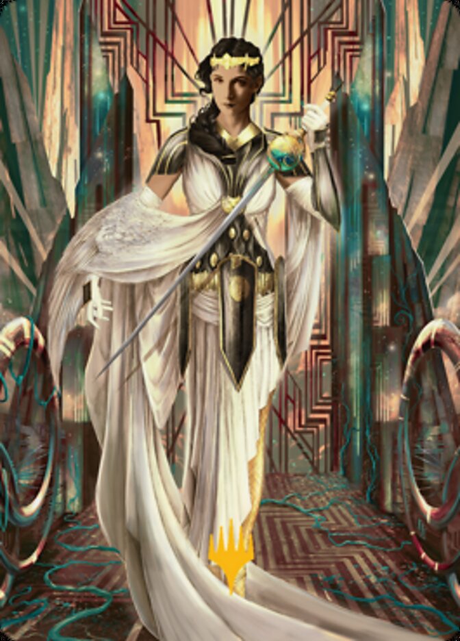 Elspeth Resplendent 2 Art Card (Gold-Stamped Signature) [Streets of New Capenna Art Series] | Mindsight Gaming