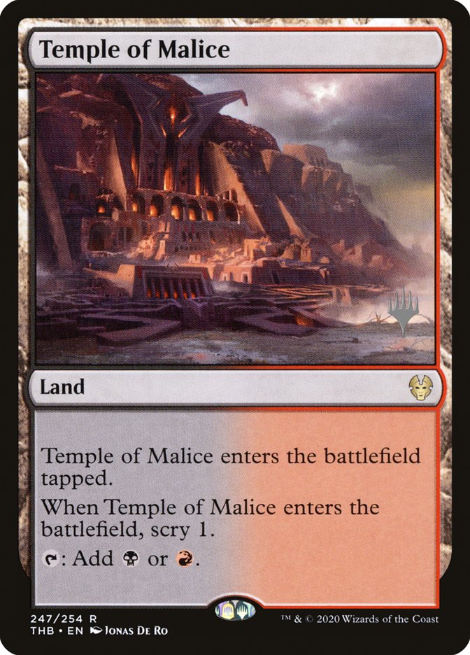 Temple of Malice (Promo Pack) [Theros Beyond Death Promos] | Mindsight Gaming