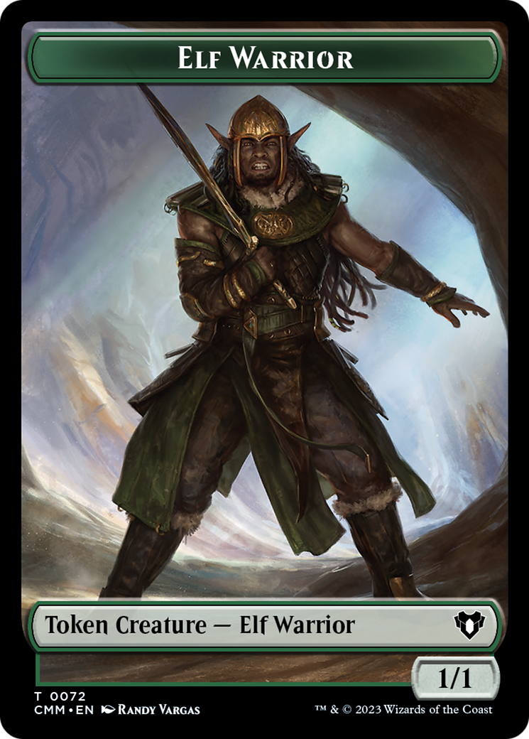 Elf Warrior // Cleric Double-Sided Token [Commander Masters Tokens] | Mindsight Gaming