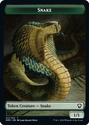 Snake // Hydra Double-sided Token [Dominaria United Commander Tokens] | Mindsight Gaming