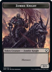 Zombie Knight // Griffin Double-sided Token [Dominaria United Commander Tokens] | Mindsight Gaming
