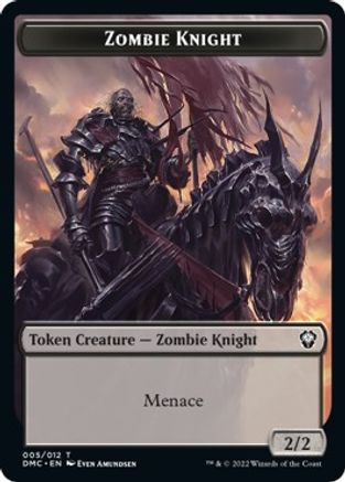 Zombie Knight // Knight Double-sided Token [Dominaria United Commander Tokens] | Mindsight Gaming