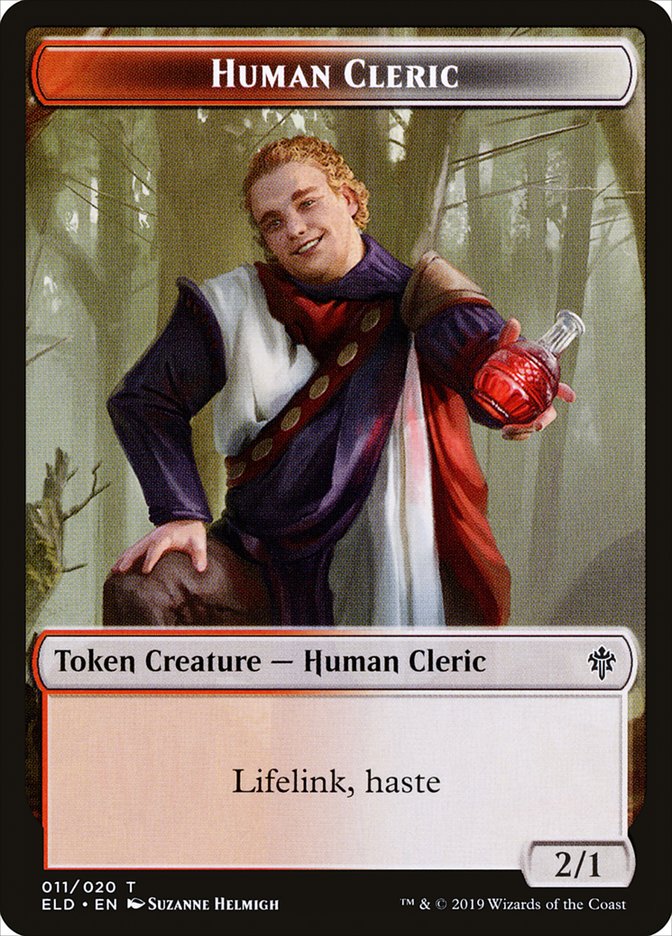 Human Cleric [Throne of Eldraine Tokens] | Mindsight Gaming