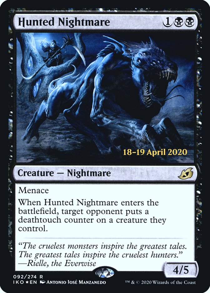 Hunted Nightmare  [Ikoria: Lair of Behemoths Prerelease Promos] | Mindsight Gaming