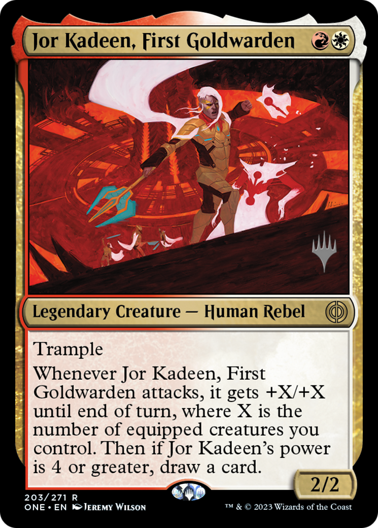Jor Kadeen, First Goldwarden (Promo Pack) [Phyrexia: All Will Be One Promos] | Mindsight Gaming