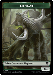 Soldier // Elephant Double-Sided Token [Commander Masters Tokens] | Mindsight Gaming