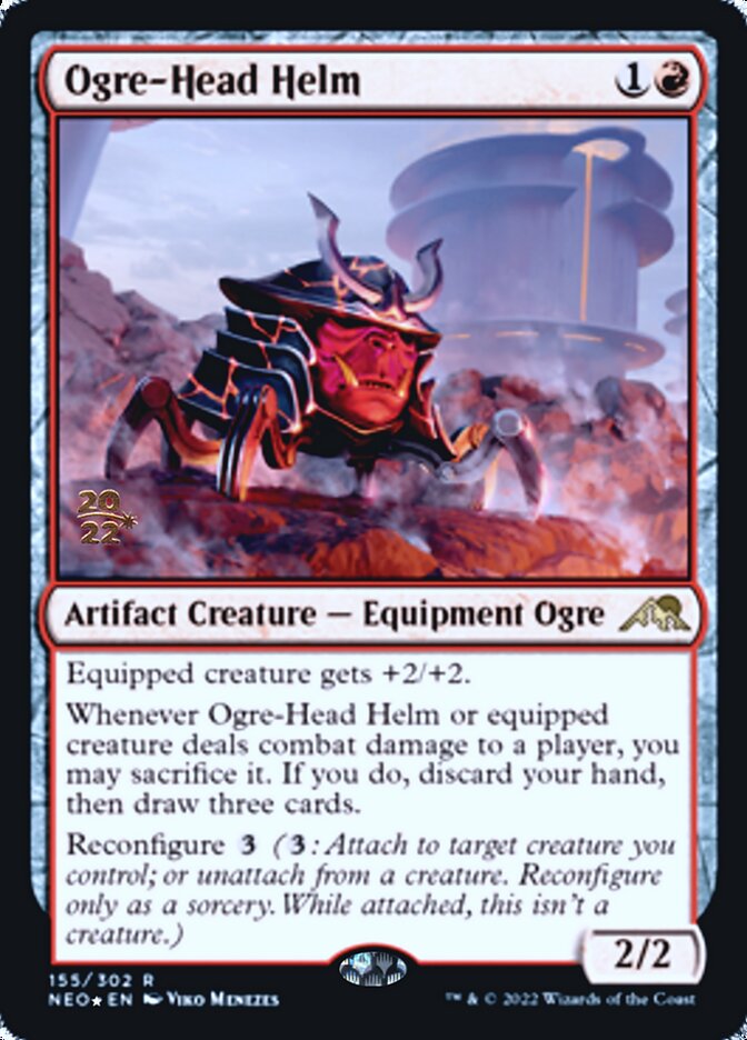 Ogre-Head Helm [Kamigawa: Neon Dynasty Prerelease Promos] | Mindsight Gaming
