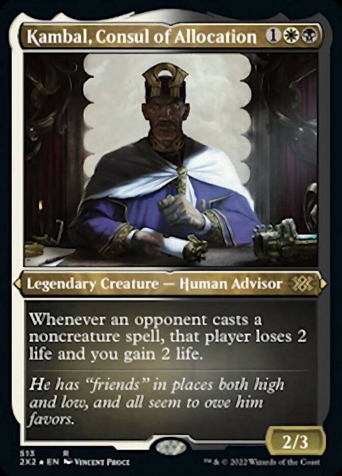 Kambal, Consul of Allocation (Foil Etched) [Double Masters 2022] | Mindsight Gaming