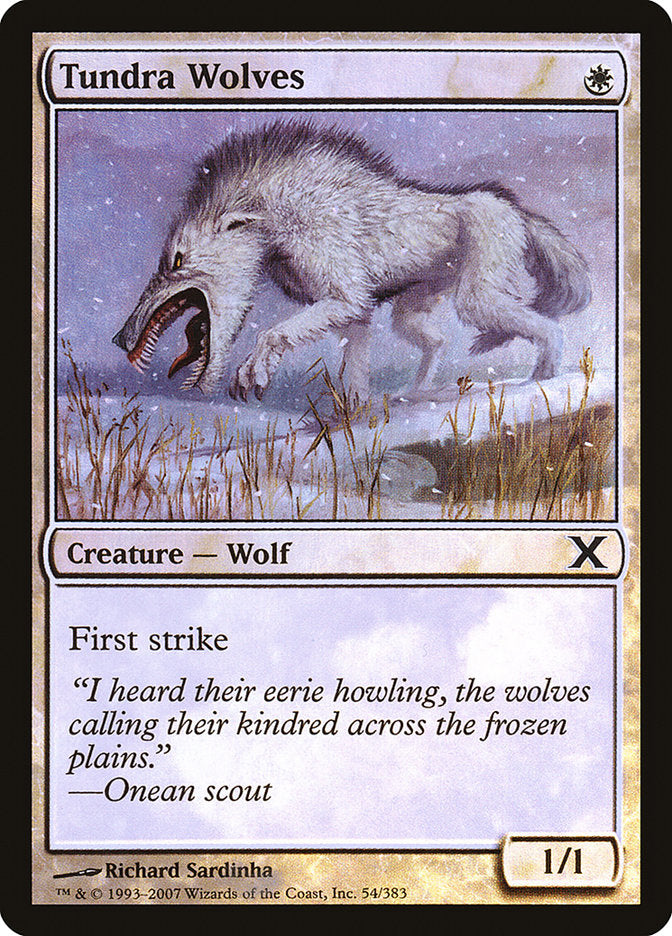 Tundra Wolves (Premium Foil) [Tenth Edition] | Mindsight Gaming