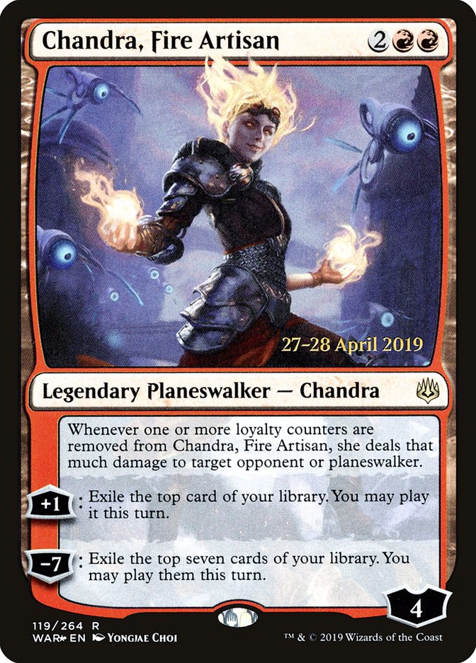Chandra, Fire Artisan  [War of the Spark Prerelease Promos] | Mindsight Gaming
