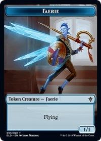 Faerie // Food (15) Double-sided Token [Throne of Eldraine Tokens] | Mindsight Gaming