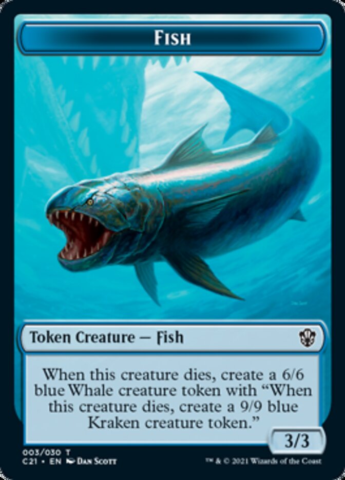 Beast (010) // Fish Token [Commander 2021 Tokens] | Mindsight Gaming