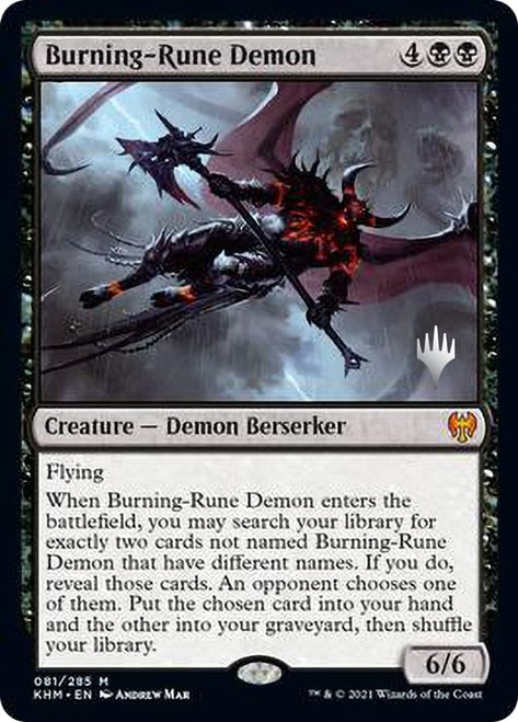 Burning-Rune Demon [Kaldheim Promo Pack] | Mindsight Gaming
