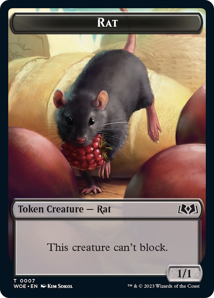 Rat Token [Wilds of Eldraine Tokens] | Mindsight Gaming