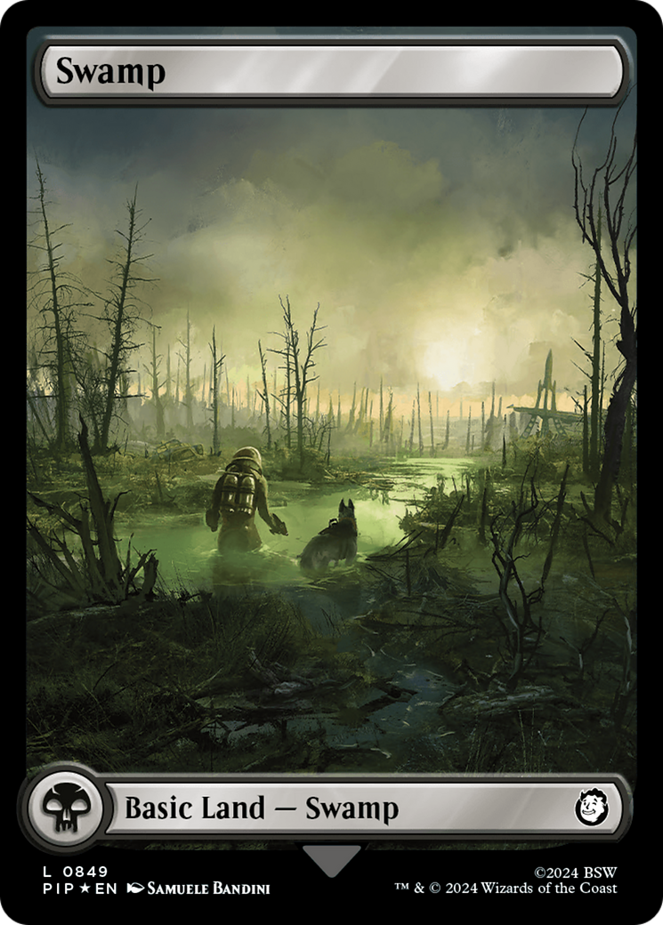 Swamp (0849) (Surge Foil) [Fallout] | Mindsight Gaming